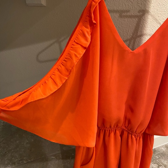 Dainty Hooligan orange romper Small. NWOT - Picture 4 of 7